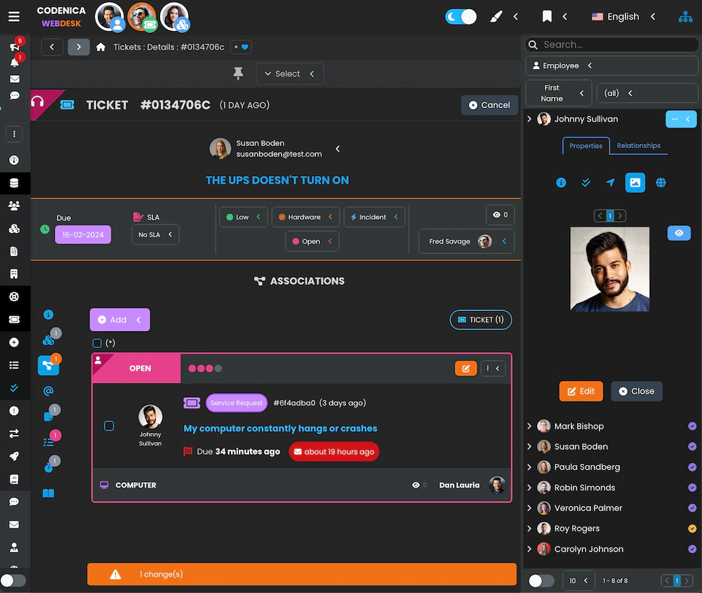 Screenshot showing linked items.