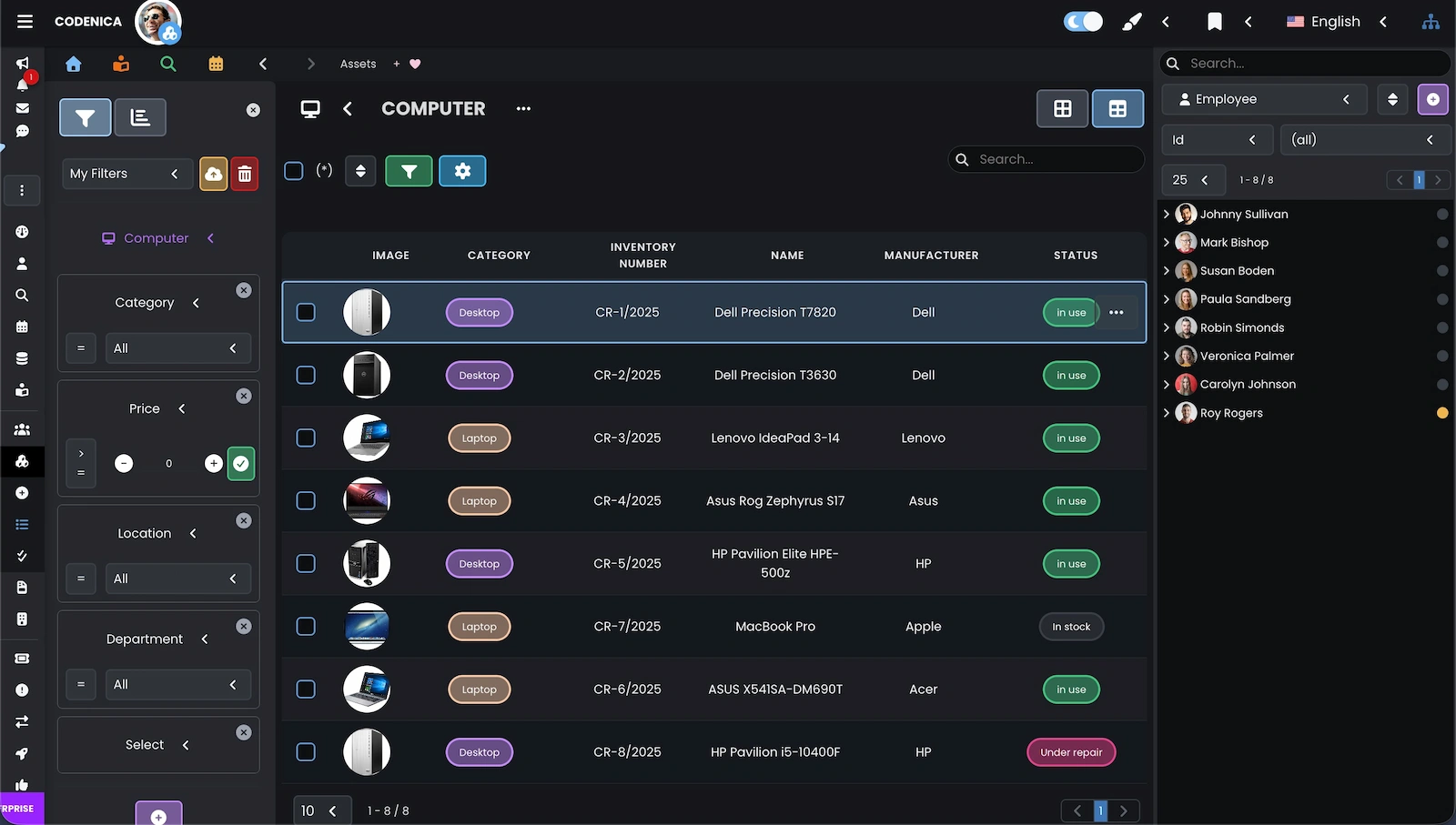 Screenshot showing a grid view.